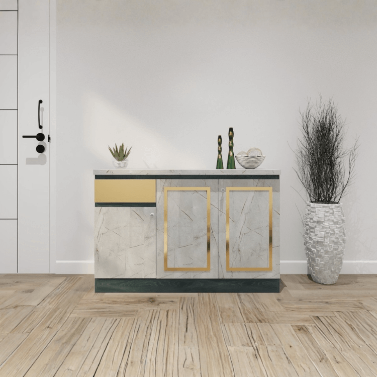 ตู้เตี้ย WISDOM DESIGN FURNITURE รุ่น GCS-121 120 ซม. สีแอชเกรย์/ไลท์มาร์เบิ้ล_4